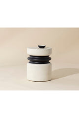 White Indoor/Outdoor End Table by Splendido Sumie Side Table, alternate view 6