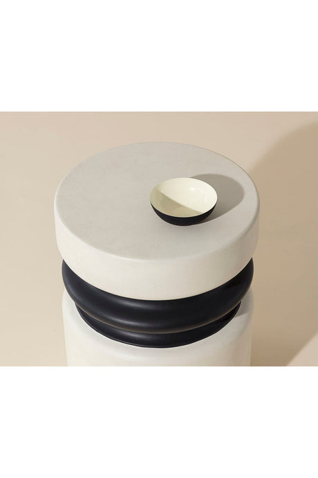 White Indoor/Outdoor End Table by Splendido Sumie Side Table, alternate view 7