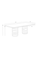 Cream Rectangular Indoor/Outdoor Dining Table by Splendido Alanya, alternate view 10