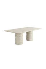Cream Rectangular Indoor/Outdoor Dining Table by Splendido Alanya, alternate view 3