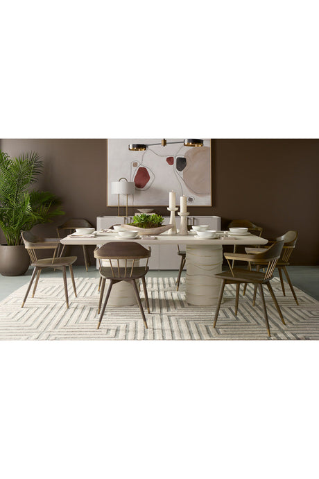 Cream Rectangular Indoor/Outdoor Dining Table by Splendido Alanya, alternate view 7