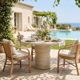Cream Round Indoor/Outdoor Dining Table by Splendido Alanya, alternate view 2