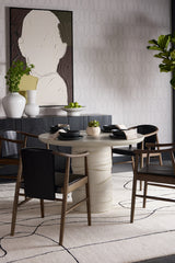 Cream Round Indoor/Outdoor Dining Table by Splendido Alanya, alternate view 5