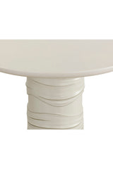 Cream Round Indoor/Outdoor Dining Table by Splendido Alanya, alternate view 3