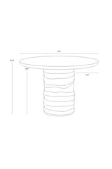 Cream Round Indoor/Outdoor Dining Table by Splendido Alanya, alternate view 7