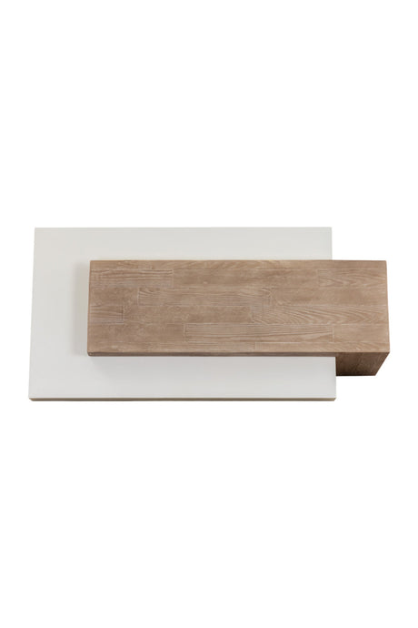 Rectangular Timber-Effect Indoor/Outdoor Coffee Table by Splendido Herriot, alternate view 4