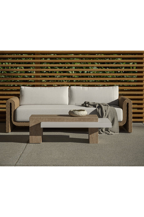 Rectangular Timber-Effect Indoor/Outdoor Coffee Table by Splendido Herriot, alternate view 7