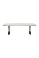 Cream Leather Look Dining Table by Splendido Calida