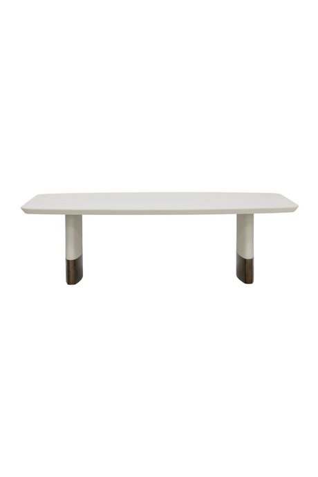 Cream Leather Look Dining Table by Splendido Calida