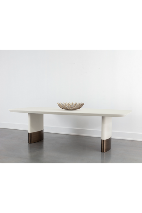 Cream Leather Look Dining Table by Splendido Calida, alternate view 8