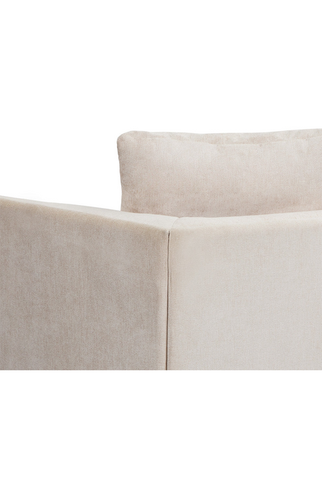 Oak Base White Upholstered Sofa by Splendido Anwa, alternate view 6