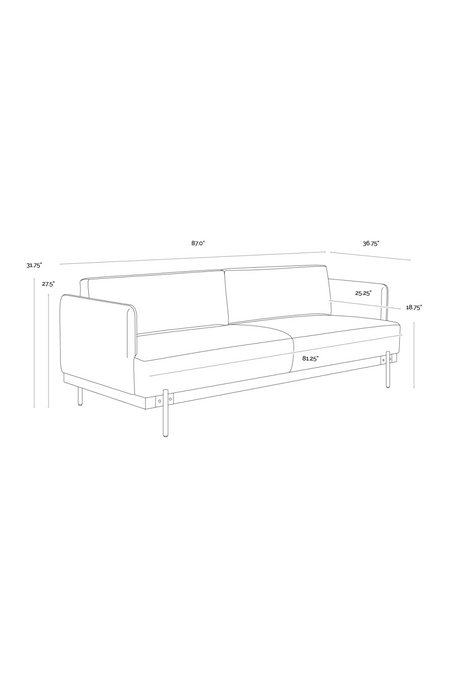 Oak Wood Frame Leather Sofa by Splendido Saul, alternate view 9