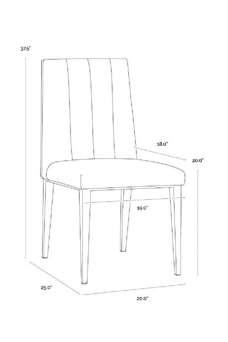 Vertical Channeled Dining Chairs (2) by Splendido Wilbur, alternate view 24