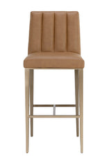 Vertical-Channeled Leather-Look Bar Stool by Splendido Wilbur Barstool, alternate view 3