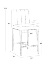 Contemporary Metal Frame Counter Stool by Splendido Wilbur, alternate view 33