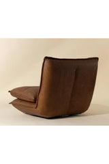 Brown Leather Swivel Armless Chair by Splendido Colson Accent Chair, alternate view 14