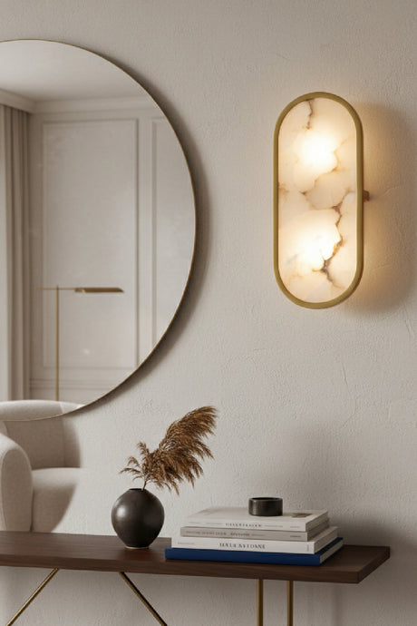 Oval Alabaster Wall Lamp by Splendido Sidra, alternate view 2