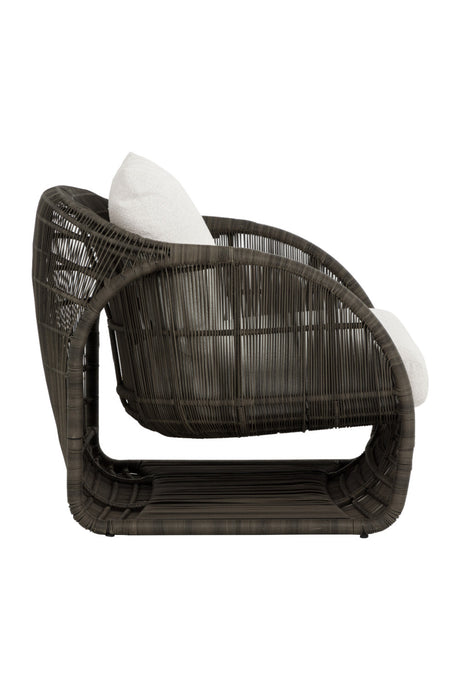 Cream Padded Indoor/Outdoor Lounge Chair by Splendido Tulum, alternate view 4