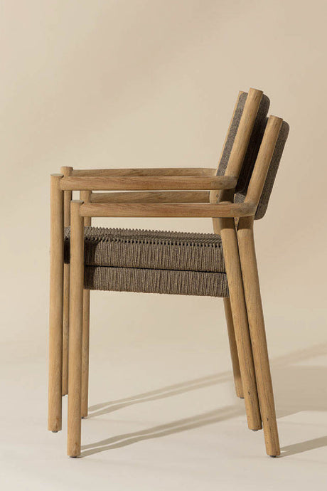 Stackable Outdoor Dining Armchairs (2) by Splendido Kavala Outdoor Dining Chair, alternate view 18