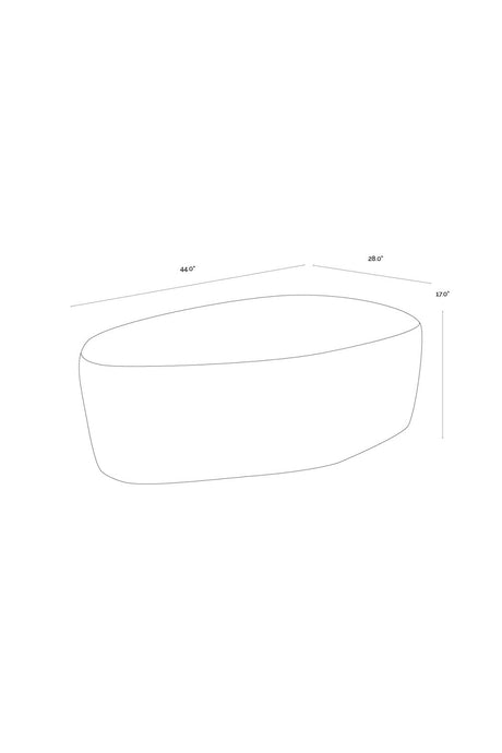 Curved Upholstered Ottoman by Splendido Soraya, alternate view 13