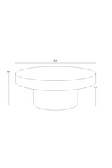 Round Gray Concrete Indoor/Outdoor Coffee Table by Splendido Brando, alternate view 5
