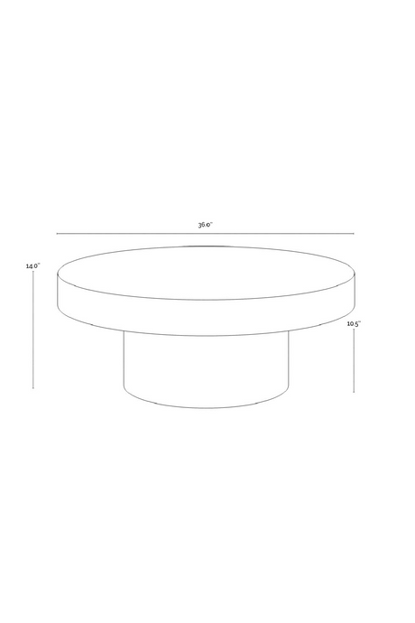 Round Gray Concrete Indoor/Outdoor Coffee Table by Splendido Brando, alternate view 5
