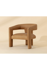 Brown Leather Sculptural Lounge Chair by Splendido Cobourg Accent Chair, alternate view 10