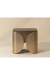 Timber Effect Indoor/Outdoor Side Table by Splendido Amarula, alternate view 7