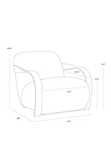 Twisted Brass Arm Lounge Chair by Splendido Sonesta Accent Chair, alternate view 25