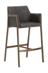 Leather-Look Bar Stool by Splendido Bernadette Barstool, alternate view 12