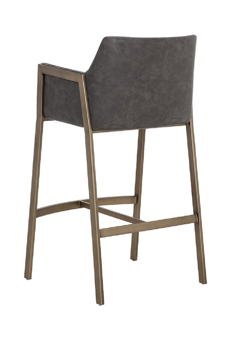Leather-Look Bar Stool by Splendido Bernadette Barstool, alternate view 15
