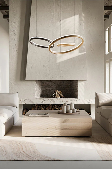 Gold 3 Ring Chandelier by Splendido Saphira, alternate view 2