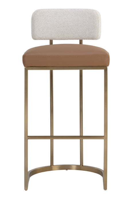 Two-Toned Low-Back Bar Stool by Splendido Larissa Barstool, alternate view 3