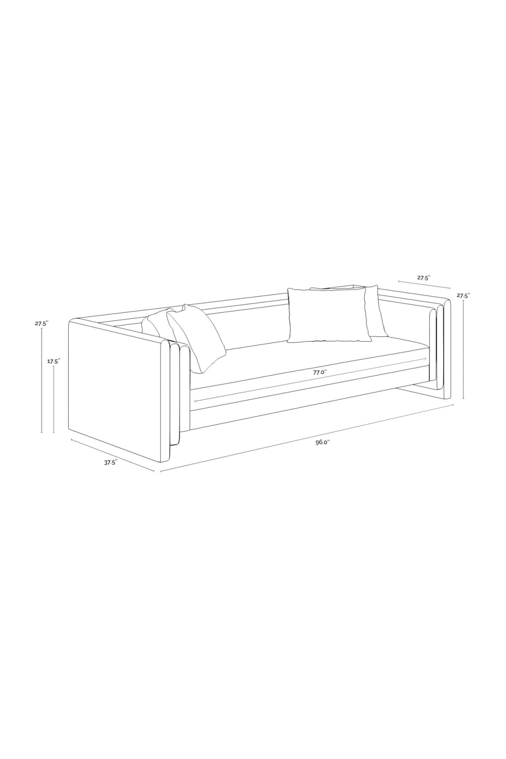 Fabric Modern Sofa by Splendido Kira, alternate view 9