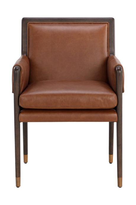 Buckle Flap Leather Dining Armchair by Splendido Mauti Dining Chair