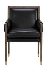 Buckle Flap Leather Dining Armchair by Splendido Mauti Dining Chair, alternate view 15