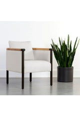 Curved Wood Frame Lounge Chair by Splendido Wilder Accent Chair, alternate view 7