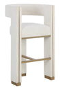 White 3-Legged Bar Stool by Splendido Adamina Barstool