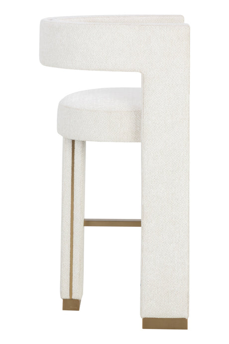 White 3-Legged Bar Stool by Splendido Adamina Barstool, alternate view 4