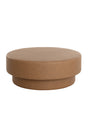 Round Leather Inspired Ottoman by Splendido Arlo Pouf