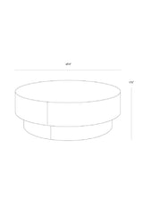Round Leather Inspired Ottoman by Splendido Arlo Pouf, alternate view 9