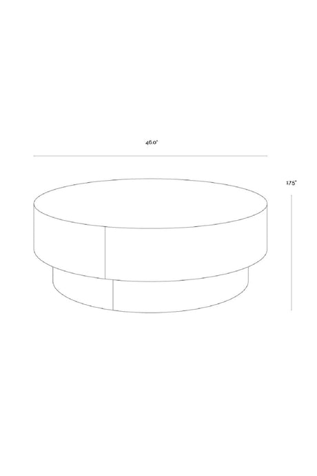 Round Leather Inspired Ottoman by Splendido Arlo Pouf, alternate view 9