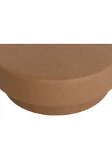Round Leather Inspired Ottoman by Splendido Arlo Pouf, alternate view 5