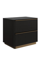 Reeded Oak 2-Drawer Nightstand by Splendido Kalla, alternate view 14