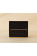 Reeded Oak 2-Drawer Nightstand by Splendido Kalla, alternate view 19