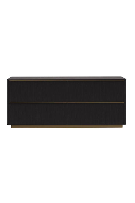 Reeded Oak 4-Drawer Dresser by Splendido Kalla, alternate view 9