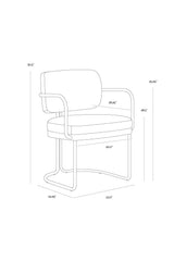 Cantilevered Leather Look Dining Chair by Splendido Jalen, alternate view 14