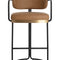 Iron Framed Leather-Look Bar Stool by Splendido Jalen Barstool, alternate view 9