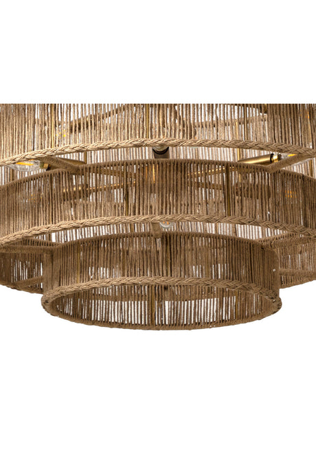 4-Tier Rustic Jute Chandelier by Splendido Lumina, alternate view 4