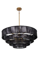 4-Tier Rustic Jute Chandelier by Splendido Lumina, alternate view 9